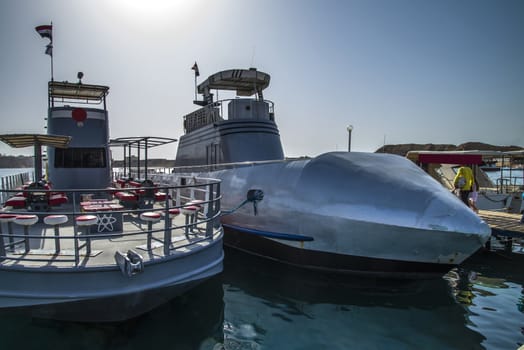 take a trip underwater with a semi submarine from the jetty in sharm el sheikh (near the old market), egypt, an unforgettable adventure in red sea under world water