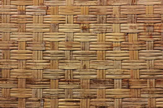 Background texture from dry woven bamboo wood color.