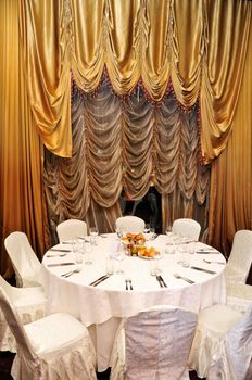 Elegant banquet, dinner table prepared event