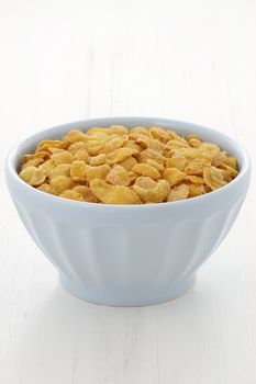 delicious and healthy corn flakes, served in a beautiful French Cafe au Lait Bowl 