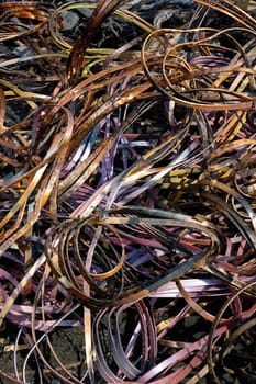 Metal recycling, suitable for use as industrial background or abstract