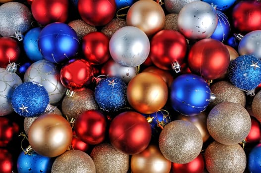 Colorful ornament balls background decoration