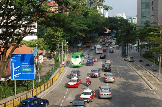 Street at Kuala Lumpur city center, Malaysia