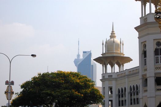 Building exterior in Kuala Lumpur city center,Malaysia