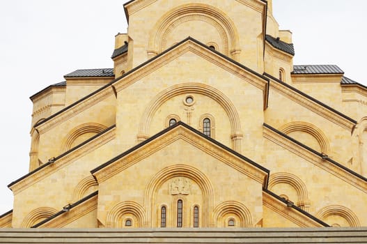 The biggest orthodox cathedral of Caucasus region - St. Trinity or Sameba cathedral in Tbilisi, Republic of Georgia