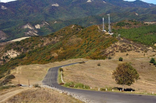 Road in th Caucasus mountains, Georgia