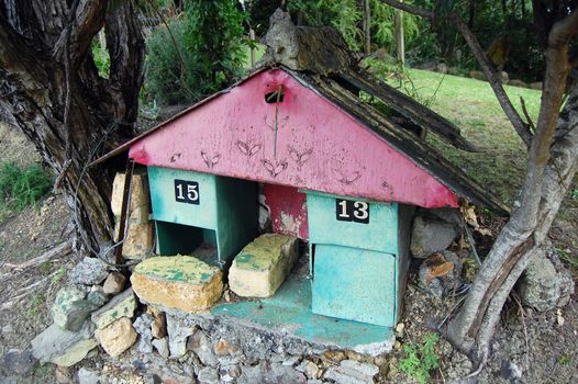 Old metal mail box, Waiheke Island, New Zealand