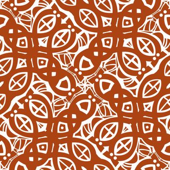 Seamless brown abstract owls in background pattern