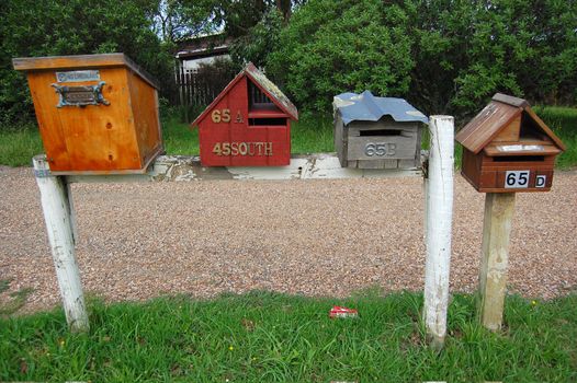 Private disign mail boxes, Waiheke Island, New Zealand