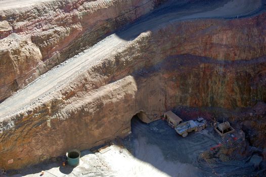 Gold mine open pit bottom,Cobar, Australia