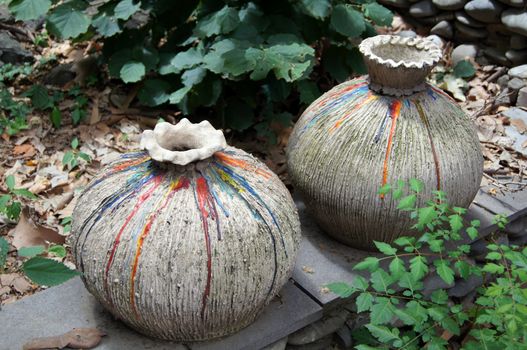 Traditional georgian jugs for wine