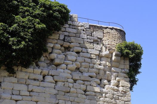 fortifications of the town of Sommieres in the French department of Gard