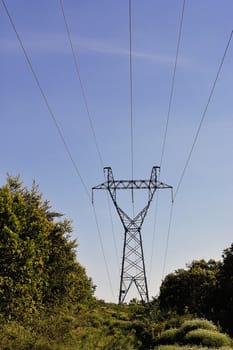 Lines with high voltage