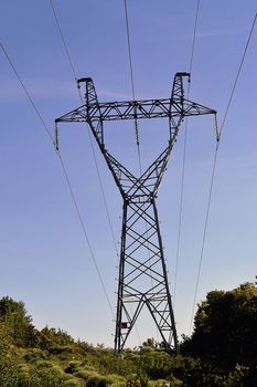 Lines with high voltage