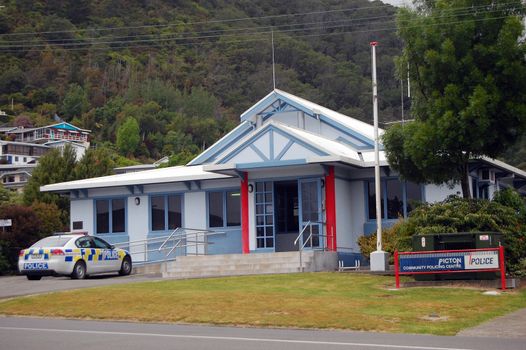 Police station Picton town, New Zealand