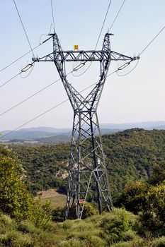 Lines with high voltage