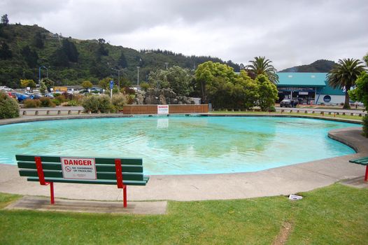 Pool in town park, Picton, New Zealand