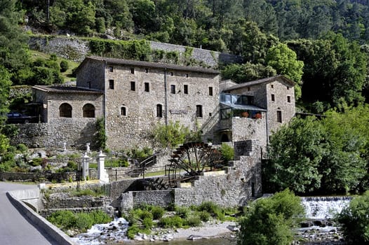 the mill of Corbes in France in the area of the Cevennes