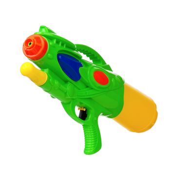 Plastic water gun isolated on white background