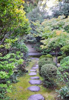 Japanese garden in Koto-in sub-temple of Daitoku-ji - Kyoto, Japan 