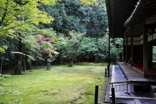 Japanese garden in the Koto-in a sub-temple of Daitoku-ji - Kyoto, Japan 
