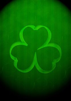 St Patricks Day Abstract backdrop whith three-leaf clover