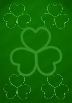 St Patricks Day Abstract backdrop whith three-leaf clover