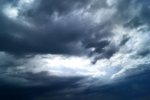 Dramatic cloudy sky before storm