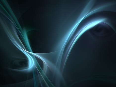 Graphics abstract texture. Computer rendered background. 3D fractal. Blue light waves.