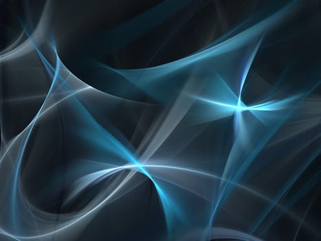 Graphics abstract texture. Computer rendered background. 3D fractal. Blue light waves.