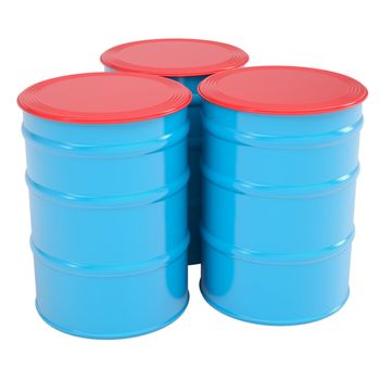 Blue barrel. Isolated render on a white background