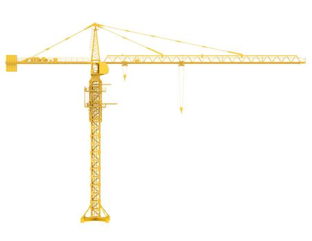 Tower crane. Isolated render on a white background