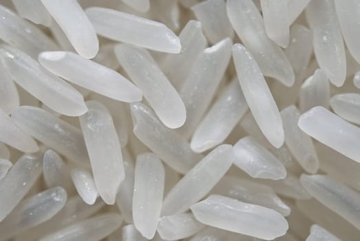Close up or macro background of white rice