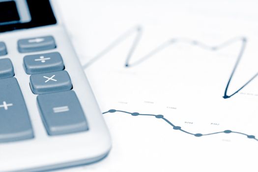 Calculator and business graph
