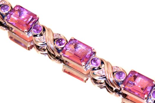 Gold and diamons. Close-up.