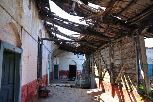 This is the interior of an abandoned house 