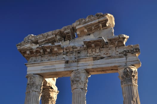 Ancient Greek City of Pergamon in Bergama, Anatolia, Turkey 