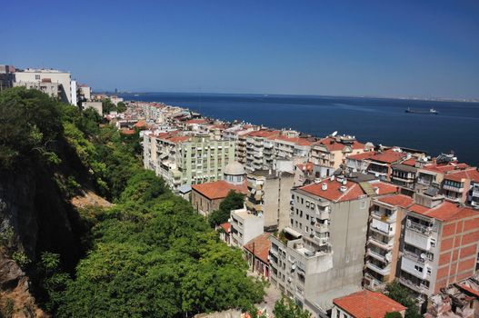 General view on Izmir, Turkey (sunny day)