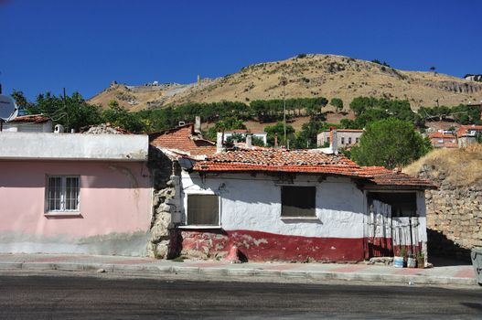 Tradional Turkish Houses, old village street (Pergamon)