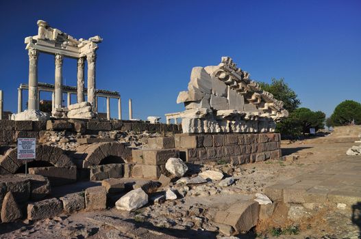 Ancient Greek City of Pergamon in Bergama, Anatolia, Turkey 