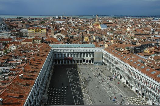 Overlooking St. Mark's Square in Venice from above