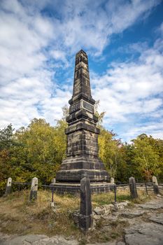 Memorial on the Lilienstein in Saxon Switzerland Germany