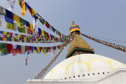 Bodhnath stupa also called Boudhanath is the largest stupa in the world, Kathmandu, Nepal