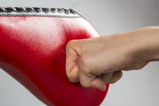 boxing exercise with fist shock