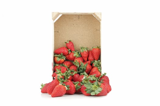 Box with strawberries
