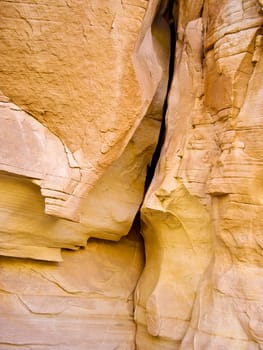 Crevice in sandstone at Valley of Fire State Park Nevada