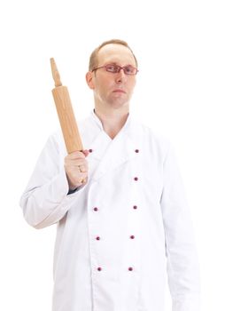 Chef with rolling pin