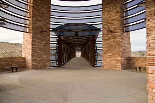 Modern Pedestrian Bridge at Laughlin, Nevada USA