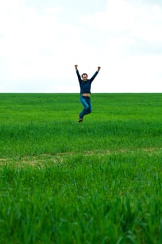 man in the field