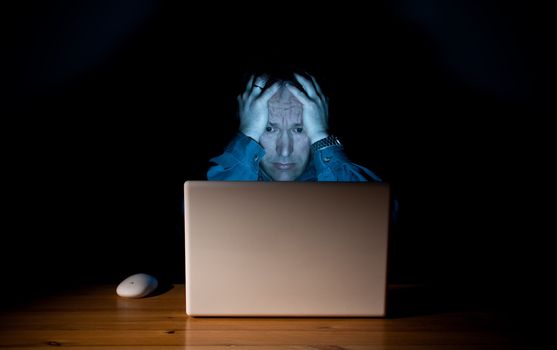 Depressed computer guy late at night